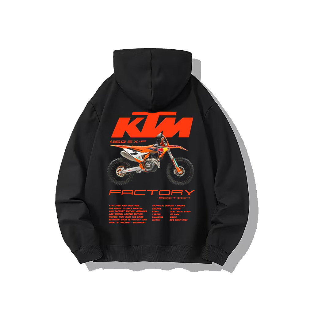KTM Racing Black hoodie oversized Unisex